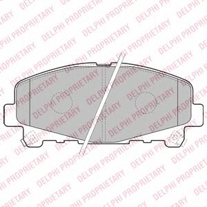 Комплект тормозных колодок, дисковый тормоз DELPHI