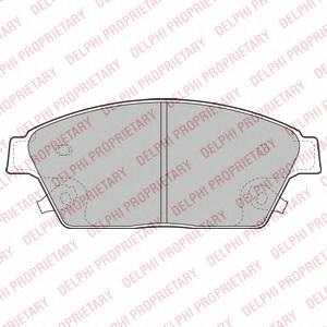 Комплект тормозных колодок, дисковый тормоз DELPHI LP2170