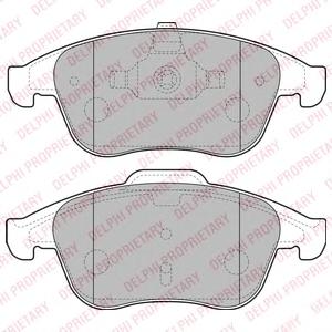 Комплект тормозных колодок, дисковый тормоз DELPHI