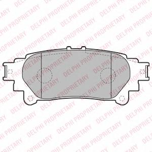 Комплект тормозных колодок, дисковый тормоз DELPHI LP2196