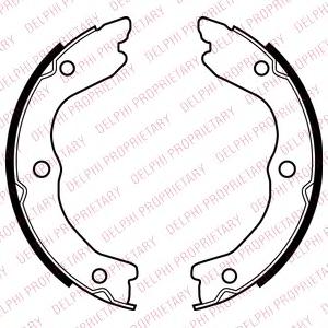 Комплект тормозных колодок, стояночная тормозная система DELPHI