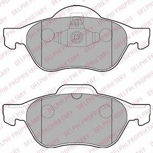 Комплект тормозных колодок, дисковый тормоз DELPHI