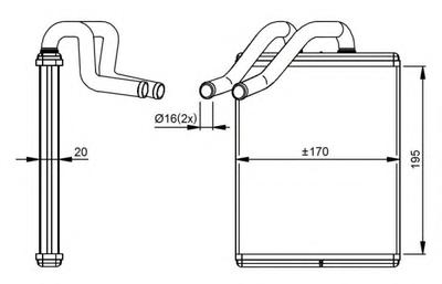 Радиатор печки NRF 54301