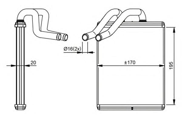 Радиатор печки NRF
