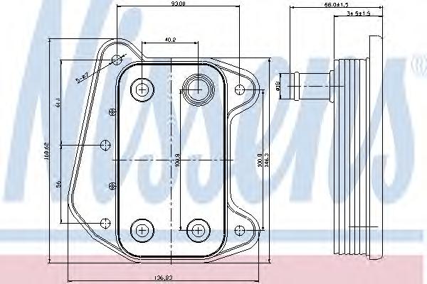 масляный радиатор, двигательное масло NISSENS