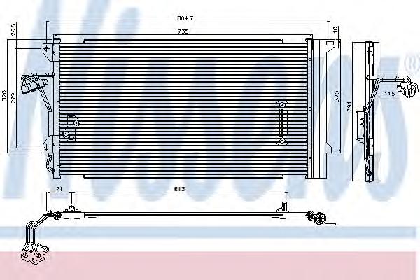 Радиатор кондиционера NISSENS