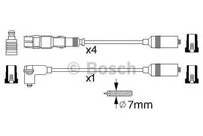 Комплект проводов зажигания BOSCH 0986356304