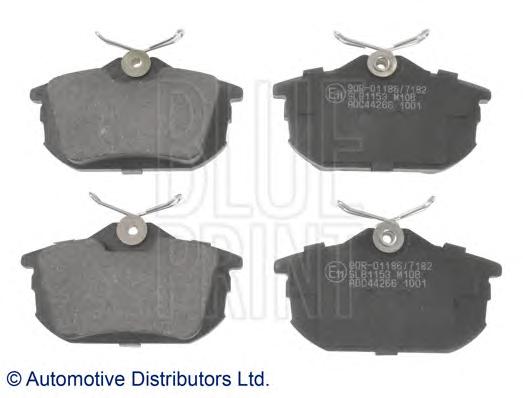 Комплект тормозных колодок, дисковый тормоз BLUE PRINT