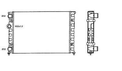 Радиатор, охлаждение двигателя NRF 58819