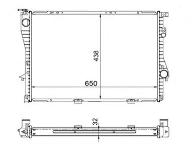 Радиатор, охлаждение двигателя NRF 53722