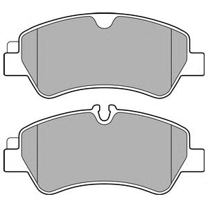 Комплект тормозных колодок, дисковый тормоз DELPHI LP2662