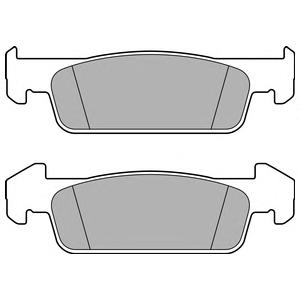 Комплект тормозных колодок, дисковый тормоз DELPHI