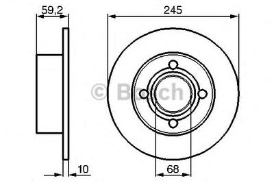 Тормозной диск BOSCH 0986478019