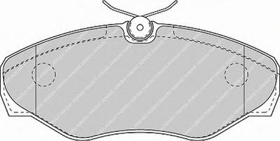 Комплект тормозных колодок, дисковый тормоз FERODO FVR1515