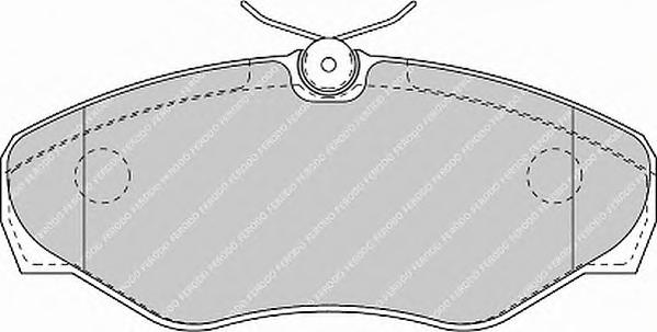 Комплект тормозных колодок, дисковый тормоз FERODO