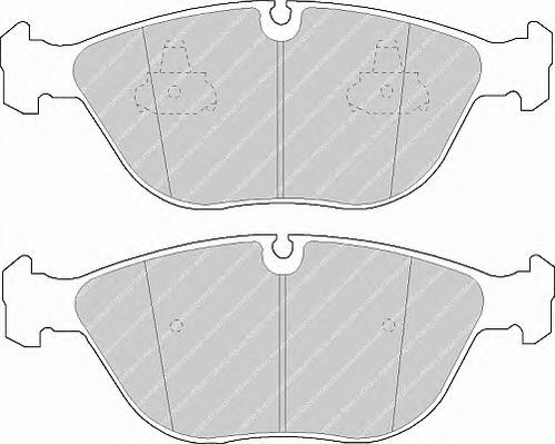 Комплект тормозных колодок, дисковый тормоз FERODO