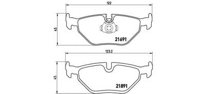 Комплект тормозных колодок, дисковый тормоз BREMBO P06023