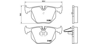 Комплект тормозных колодок, дисковый тормоз BREMBO P06044