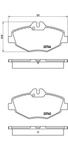 Комплект тормозных колодок, дисковый тормоз BREMBO P50049