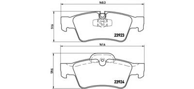 Комплект тормозных колодок, дисковый тормоз BREMBO P50064
