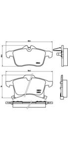 Комплект тормозных колодок, дисковый тормоз BREMBO P59045