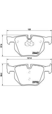 Комплект тормозных колодок, дисковый тормоз BREMBO