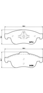 Комплект тормозных колодок, дисковый тормоз BREMBO P68050