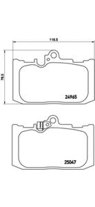 Комплект тормозных колодок, дисковый тормоз BREMBO P83131