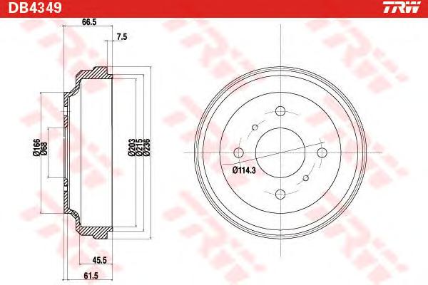 Тормозной барабан TRW