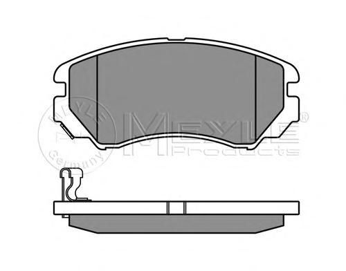Комплект тормозных колодок, дисковый тормоз MEYLE