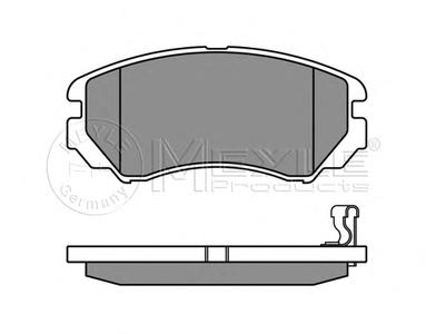 Комплект тормозных колодок, дисковый тормоз MEYLE