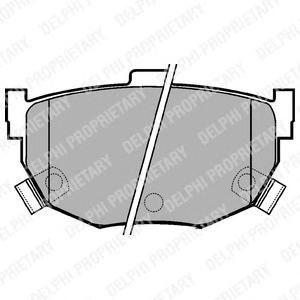 Комплект тормозных колодок, дисковый тормоз DELPHI