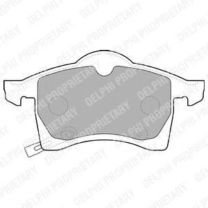 Комплект тормозных колодок, дисковый тормоз DELPHI