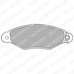 Комплект тормозных колодок, дисковый тормоз DELPHI