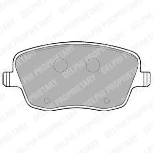 Комплект тормозных колодок, дисковый тормоз DELPHI LP1728