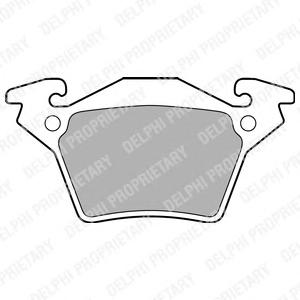 Комплект тормозных колодок, дисковый тормоз DELPHI LP1471