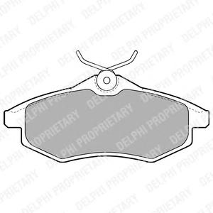 Комплект тормозных колодок, дисковый тормоз DELPHI