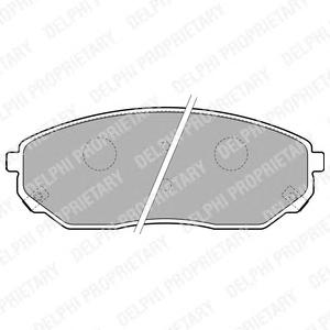 Комплект тормозных колодок, дисковый тормоз DELPHI LP1849