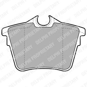 Комплект тормозных колодок, дисковый тормоз DELPHI