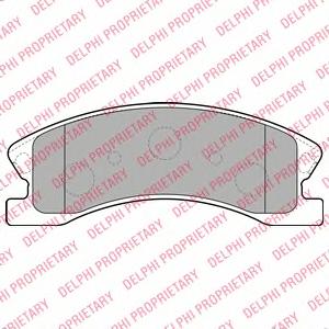 Комплект тормозных колодок, дисковый тормоз DELPHI