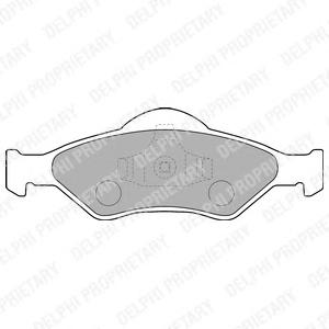 Комплект тормозных колодок, дисковый тормоз DELPHI LP1470