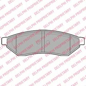 Комплект тормозных колодок, дисковый тормоз DELPHI LP1946