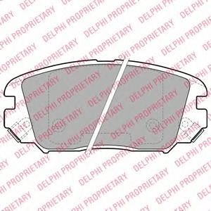 Комплект тормозных колодок, дисковый тормоз DELPHI
