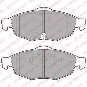 Комплект тормозных колодок, дисковый тормоз DELPHI
