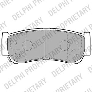 Комплект тормозных колодок, дисковый тормоз DELPHI LP2049