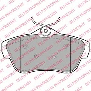 Комплект тормозных колодок, дисковый тормоз DELPHI