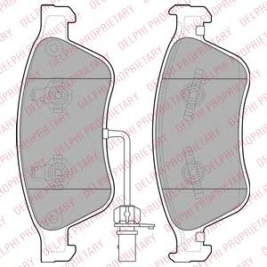Комплект тормозных колодок, дисковый тормоз DELPHI