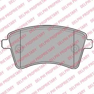 Комплект тормозных колодок, дисковый тормоз DELPHI LP2078