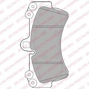 Комплект тормозных колодок, дисковый тормоз DELPHI LP1997