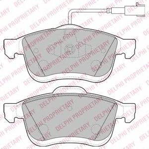 Комплект тормозных колодок, дисковый тормоз DELPHI LP2168